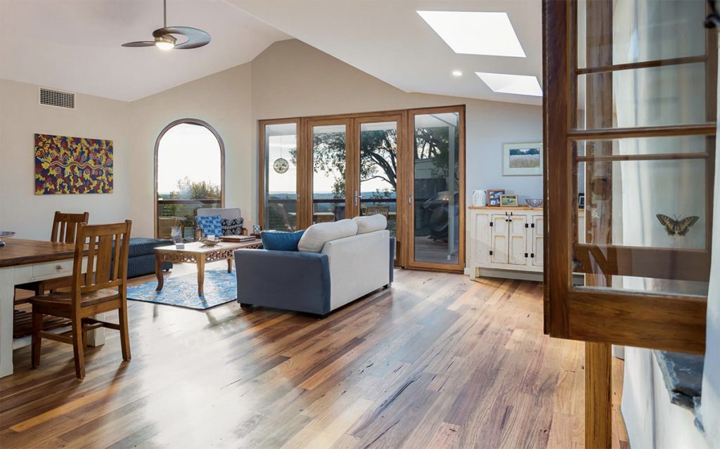 Extension, Renovation, Restoration, Design, Builders, Willunga, Fleurieu, Wooden Floor, Open Living Area, Inside Windows