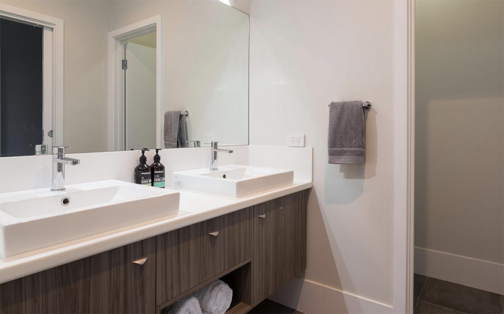 Custom Home, New Home, Family Home, Builders, Design, Energy Efficient, Beyond, Hayborough, Chiton, Fleurieu, Modern Bathroom, Double Basin, Large mirror