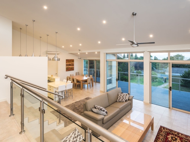 Custom Home, New Home, Single Storey Home, Builders, Design, Victor Harbor, Fleurieu, Open Plan Living, Large Windows, Feature Lights