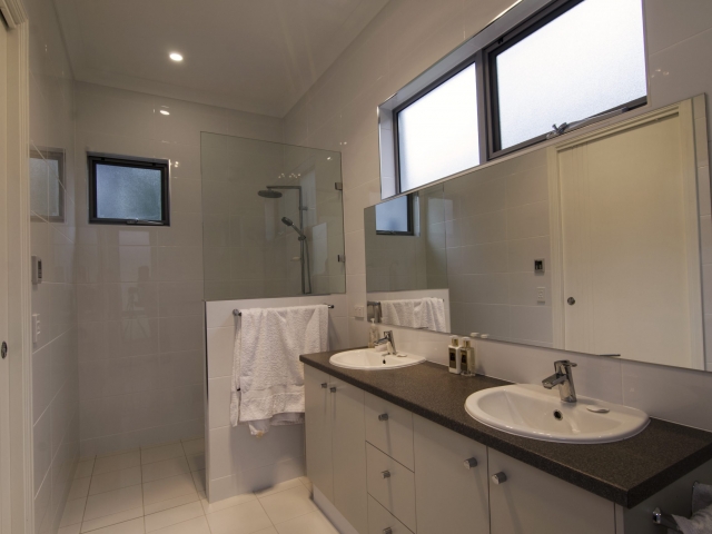 Custom Home, New Home, Family Home, Builders, Design, Tusmore, Adelaide, Two Storey, Modern Bathroom, Double Basins, Open Shower